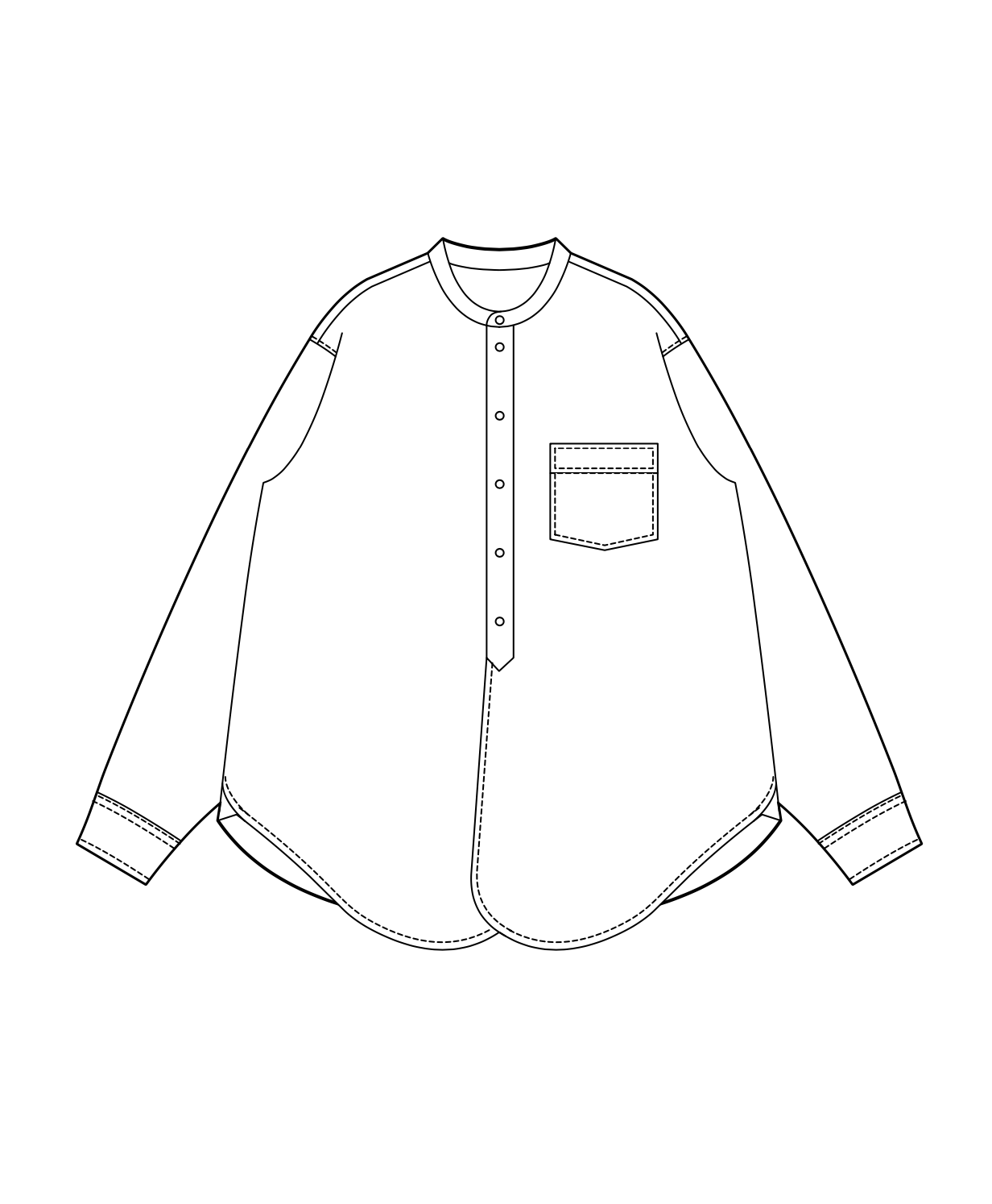 Dada Banded Collar Shirt