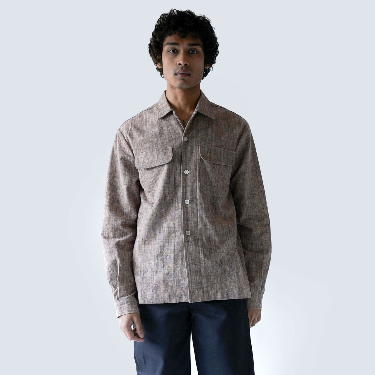 The Cantonment Shirt (Brown Tweed)